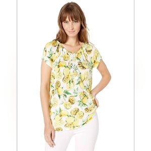 Lemon Print 2X Top
